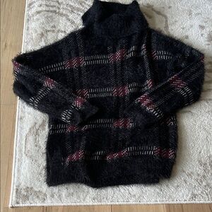 Sanctuary Black and Red Plaid Turtleneck Sweater
Size Large